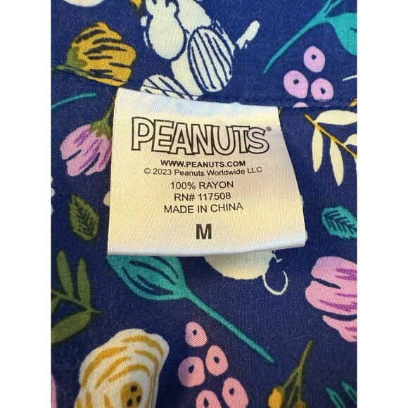 Vintage Peanuts Button Down Mens Shirt Size Medium - Picture 5 of 6